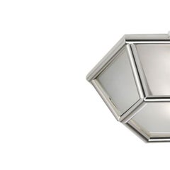 Geometry ceiling light in brass and glass