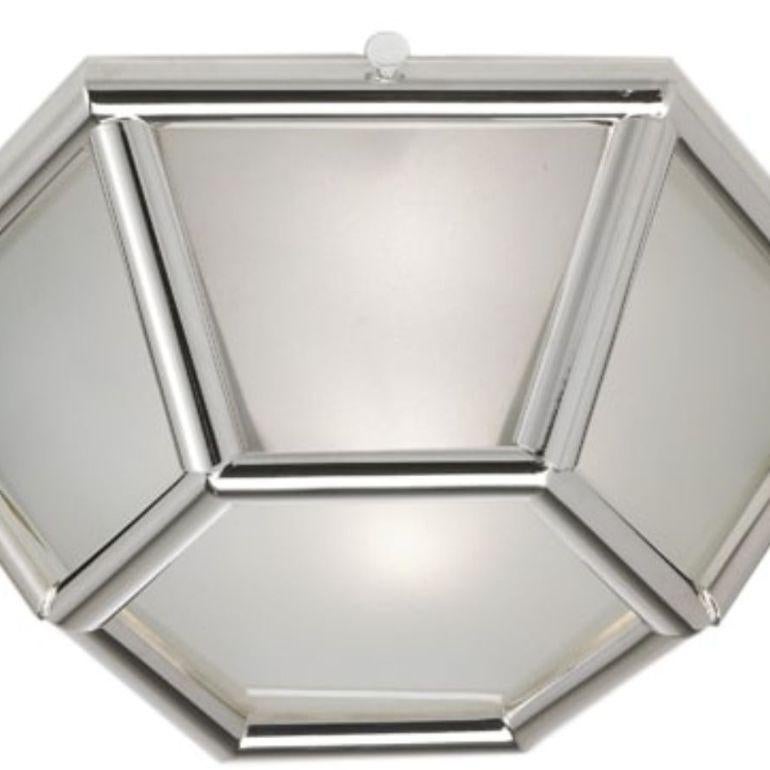 Geometry ceiling light in brass and glass In New Condition For Sale In Firenze, FI