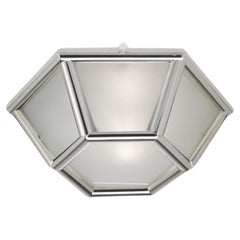 Geometry ceiling light in brass and glass