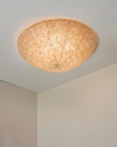 Plafonnier en verre de Murano avec des fleurs, Seguso, Italie, 1950.