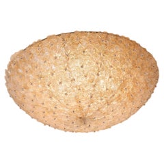 Plafonnier en verre de Murano avec des fleurs, Seguso, Italie, 1950.