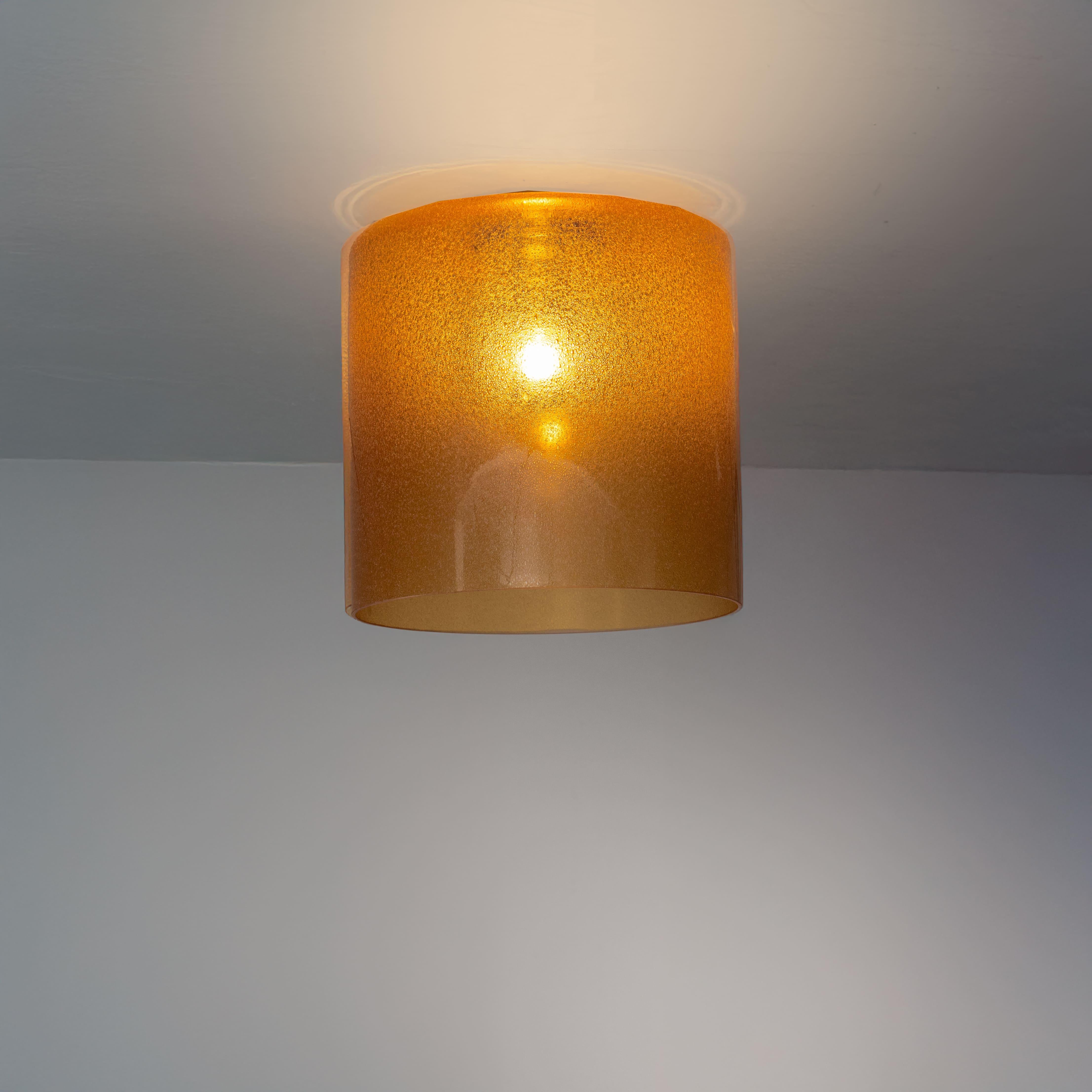 Lámpara de techo de cristal Pulegoso, Murrina, 1970 Italian en venta