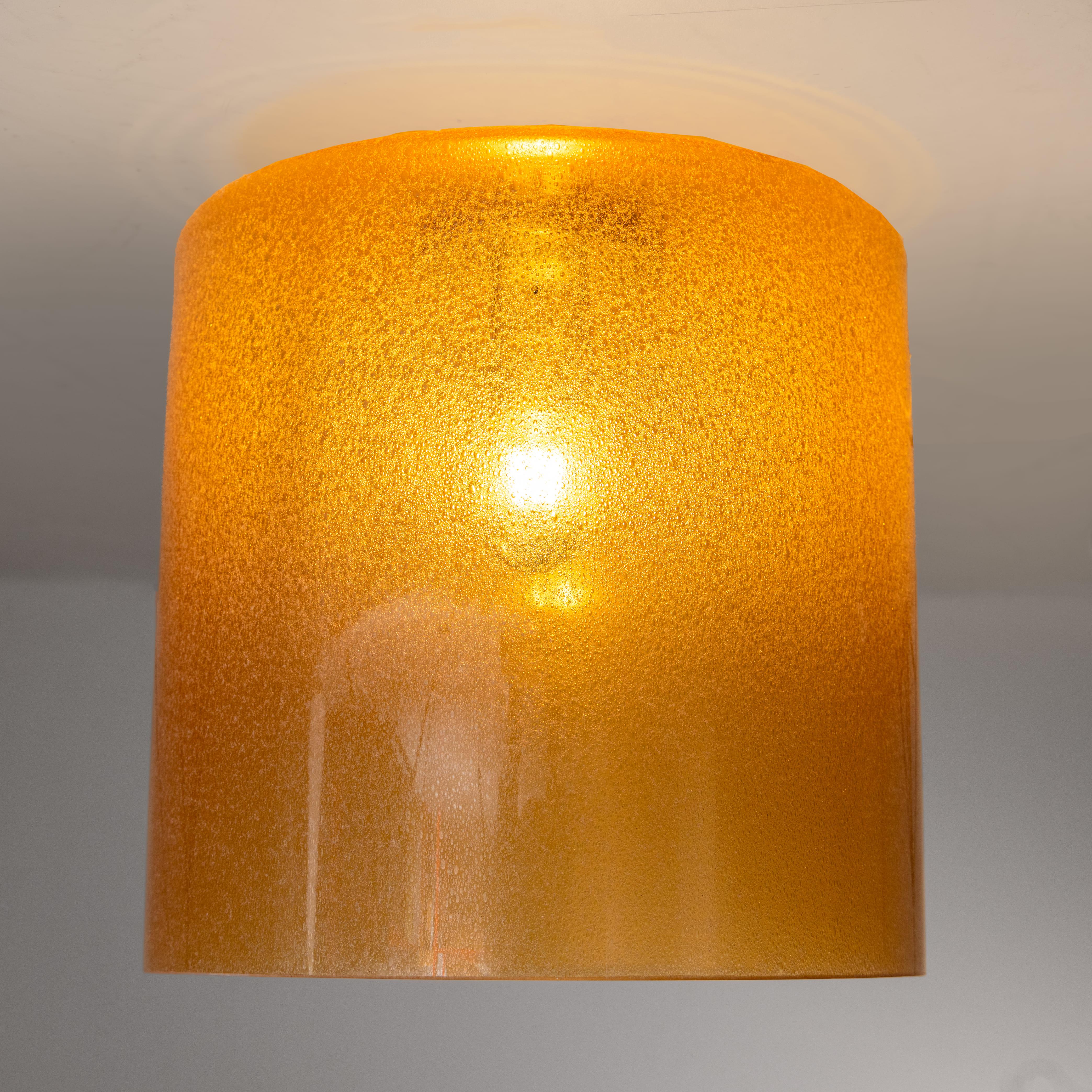 Lámpara de techo de cristal Pulegoso, Murrina, 1970 Cristal de Murano en venta