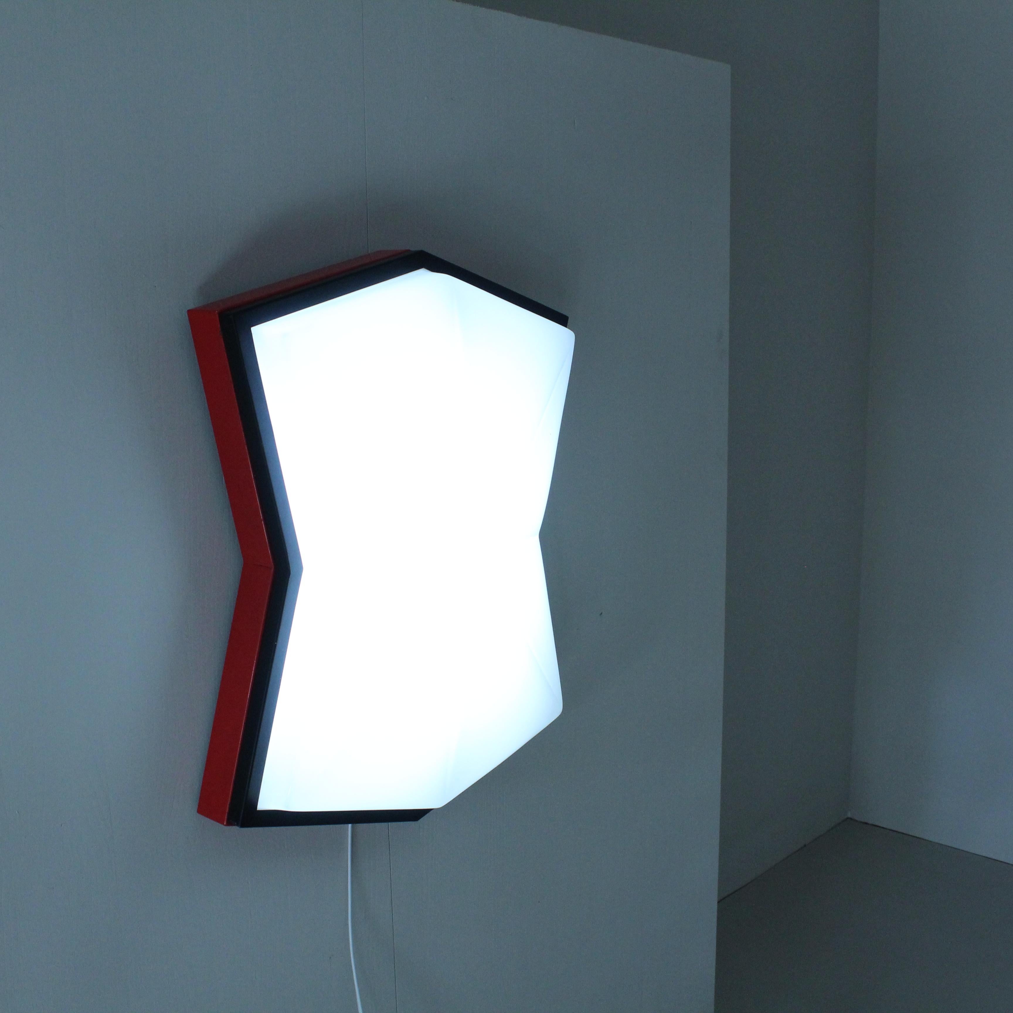 Plafoniera rossa in stile Space Age, 1980 Metal en venta