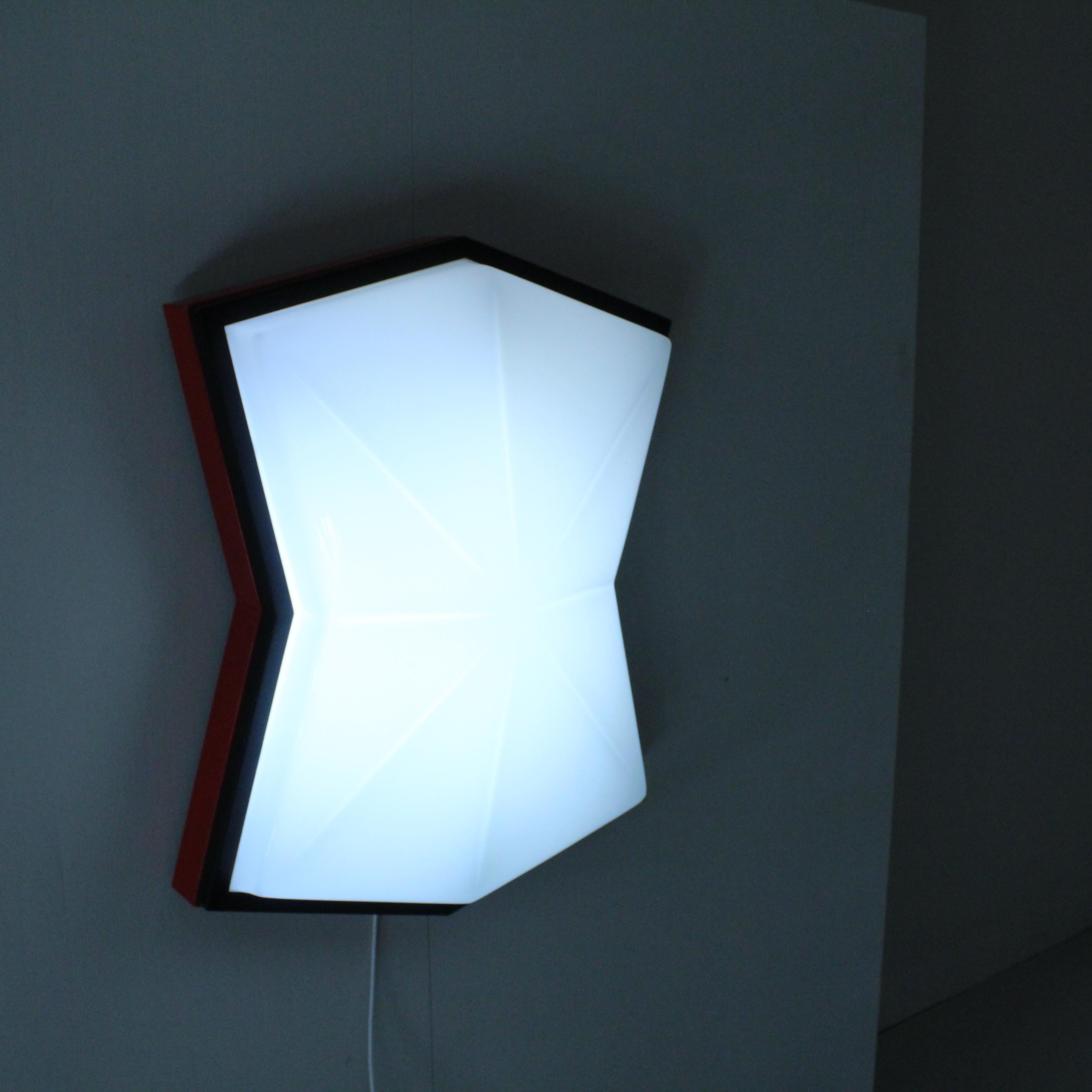 Plafoniera rossa in stile Space Age, 1980 en venta 2