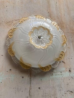 Recessed ceiling lights with gold Murano glass by Barovier&Toso Neon 1970