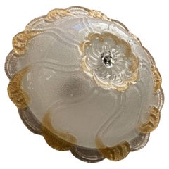 Recessed ceiling lights with gold Murano glass by Barovier&Toso Neon 1970