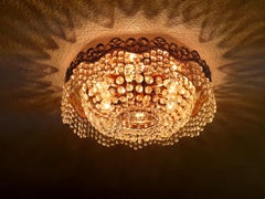 Plafonière Deckenleuchte Lüster JOSKA mit Prismen um 1960