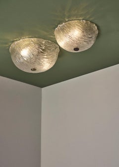 Murano glass ceiling lights. Toni Zuccheri for Venini, Italy, ca. 1950.