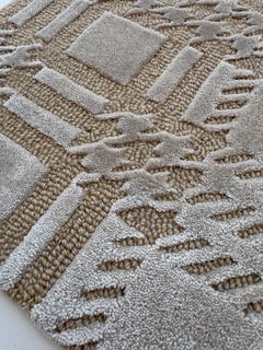 Plaid Beige Rug by Volver Studios