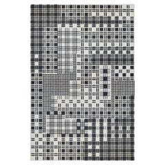 Tappeto a quadri in bianco e nero di Studio A