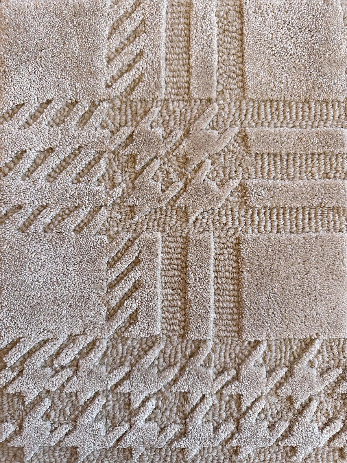 Postmoderne Tapis écru à carreaux par Volver Studios en vente
