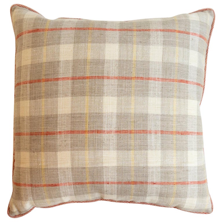 Plaid Square Throw Pillow For Sale At 1stdibs