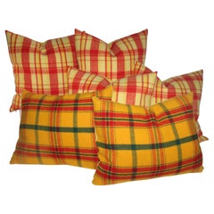 Almohadas manta de lana a cuadros, Pareja
