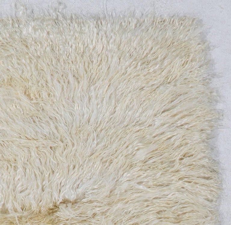 Shag Pile Mohair Rug. Made of Natural Undyed Mohair Wool. Custom