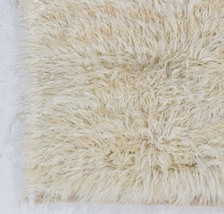 Shag Pile Mohair Rug. Made of Natural Undyed Mohair Wool. Custom