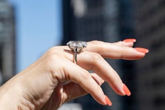 Diana M Platinum GIA Certified 23.88 CTS OVAL Diamond Ring