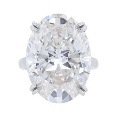 Plain Platinum Mounting Center Stone 23.88CTS OVAL I-VVS2