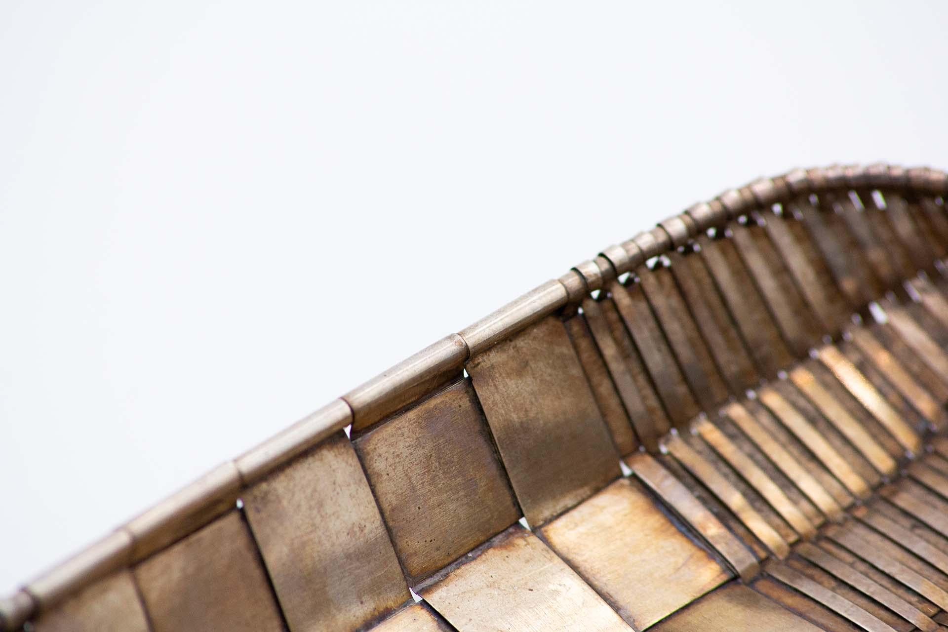 Plain silver basket In Good Condition For Sale In Porto, PT