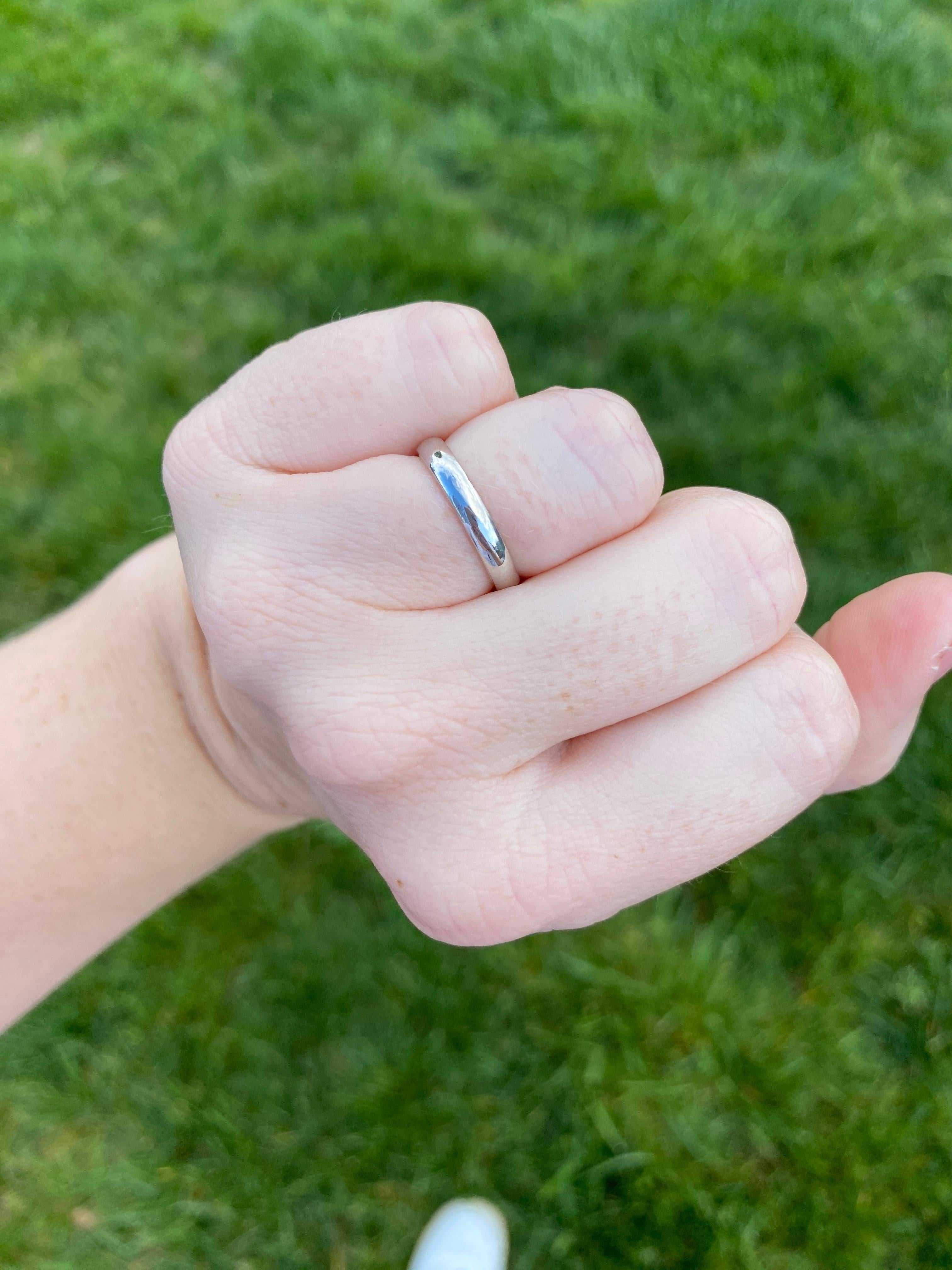 Plain Wedding Band, Platinum, Ring, Plain Platinum Band, Wide Platinum For Sale 2