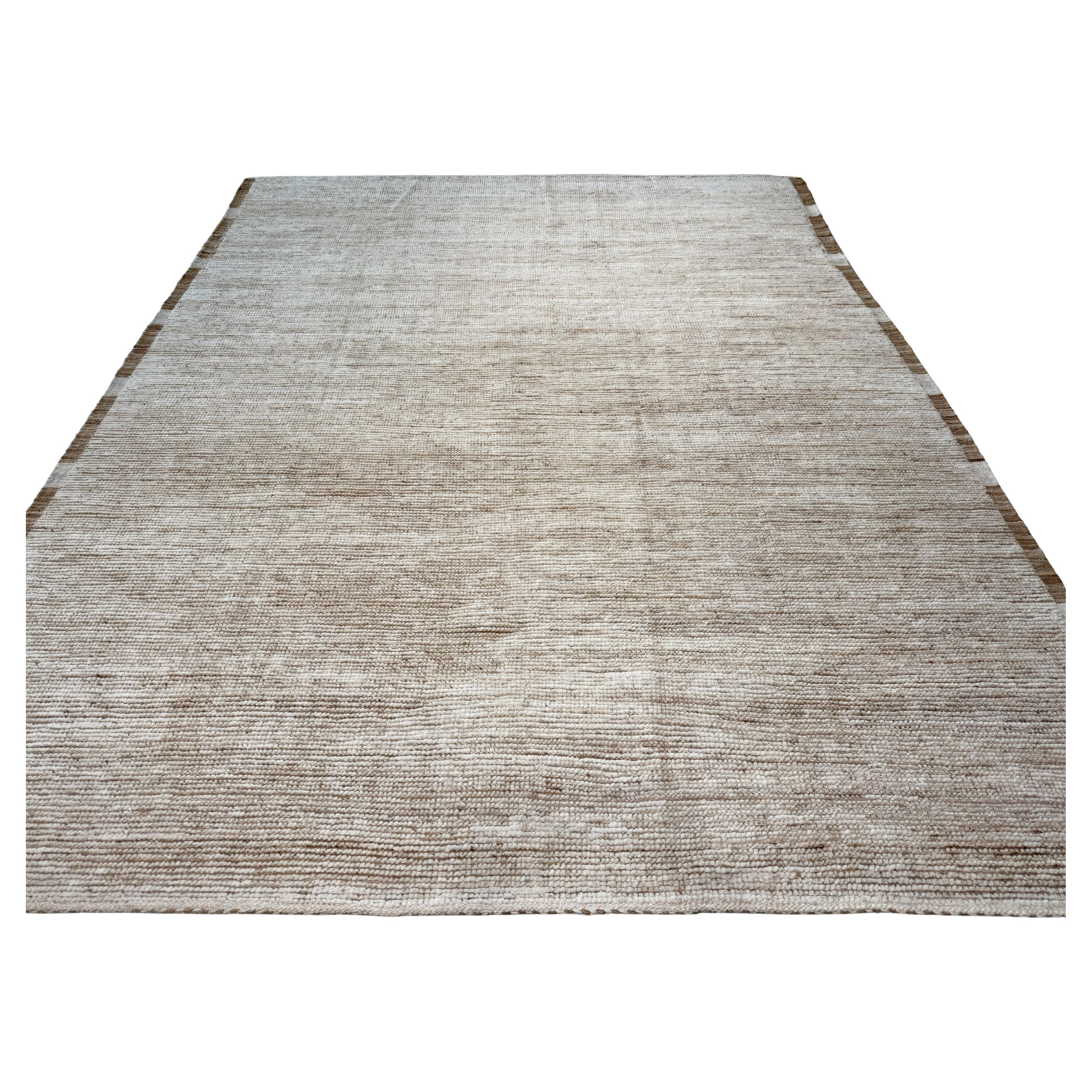 Plain with Border Moroccan G Design Area Rug For Sale