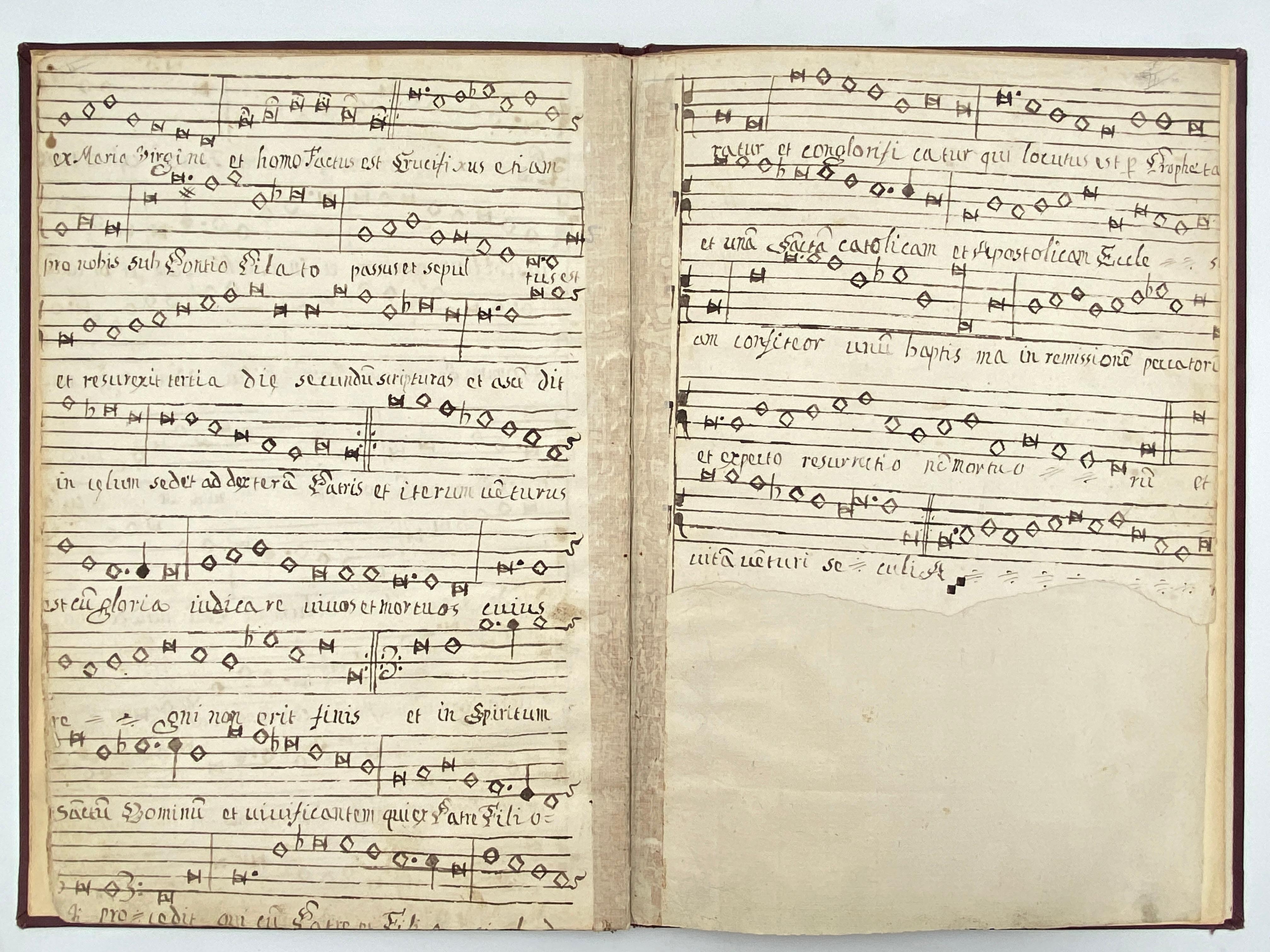 Européen Manuscrit du Nicene Creed en 3 parties pour la performance en vente