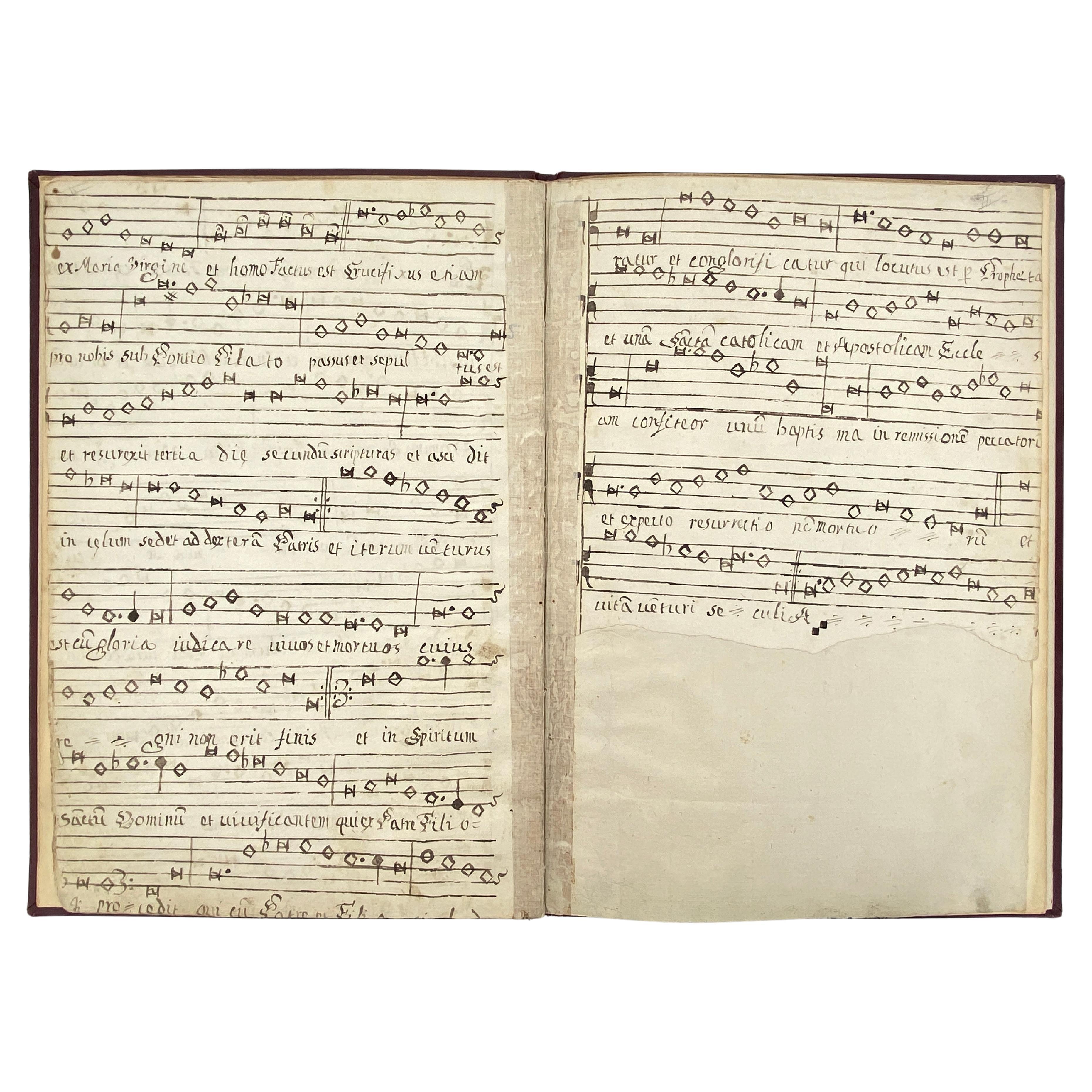 Manuscrit du Nicene Creed en 3 parties pour la performance Bon état - En vente à Ilkley, GB