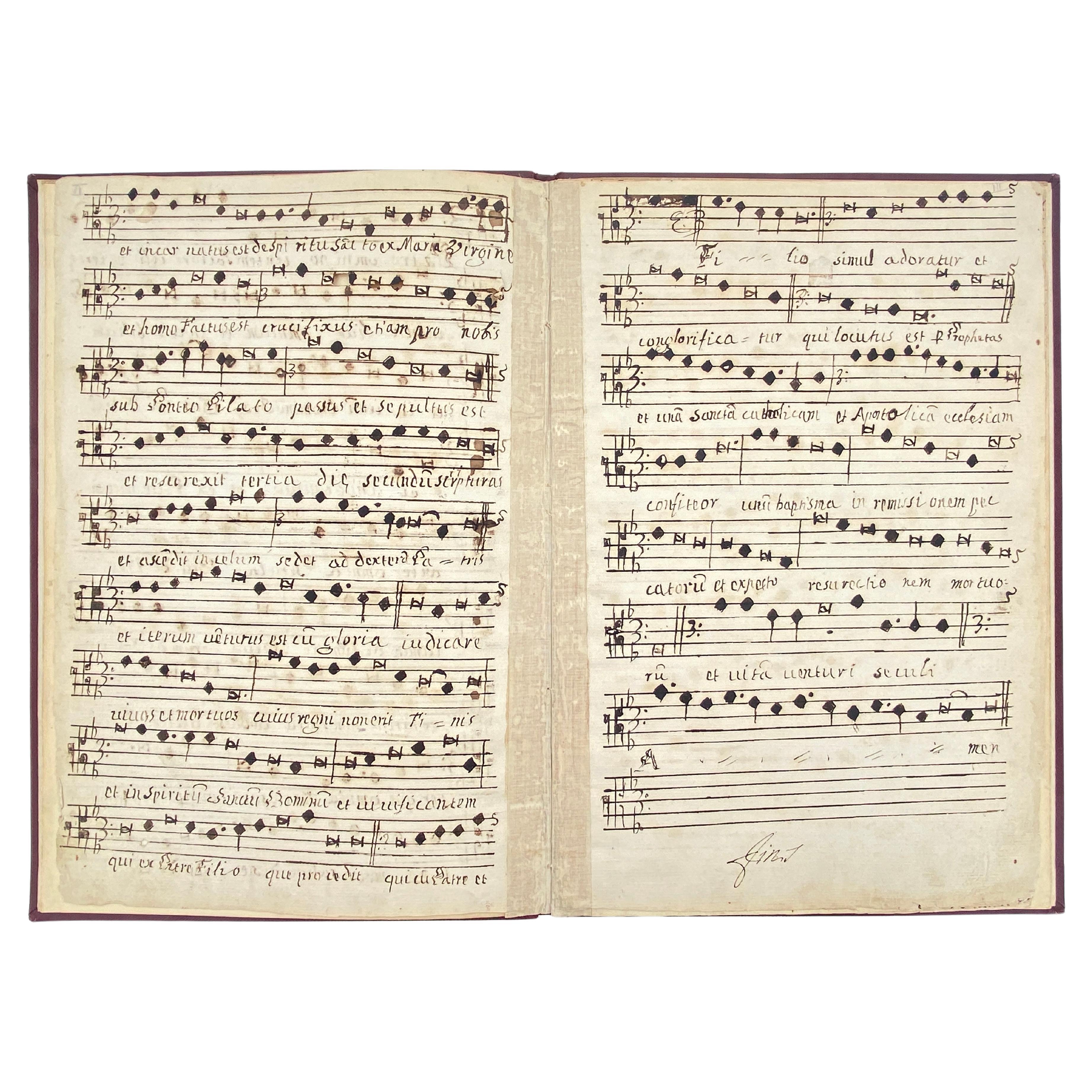 Plainsong Manuscript of the Nicene Creed - 3 Parts for Performance