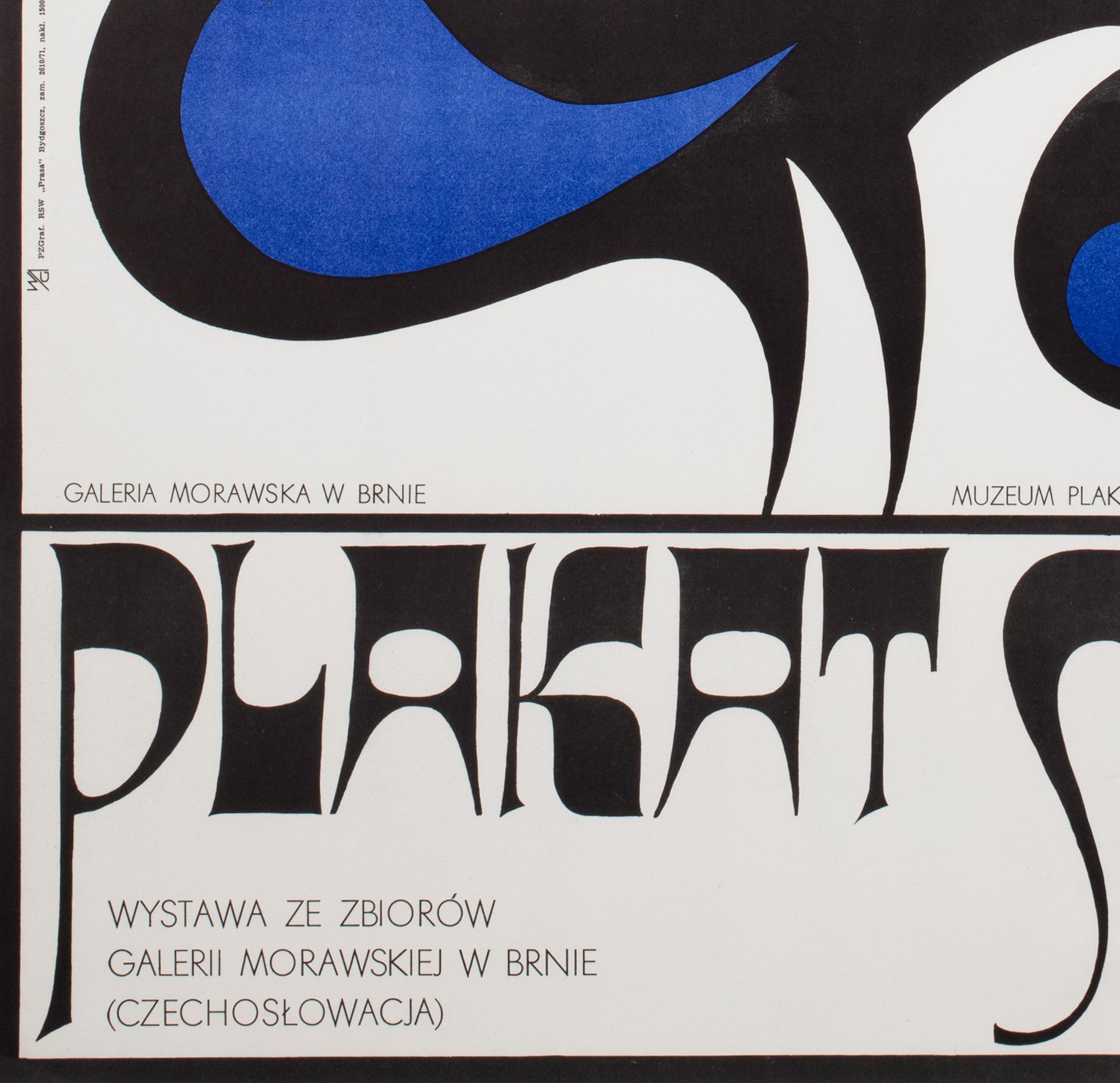 Affiche polonaise Art nouveau du musée Plakat Secesselskab 1971, Hubert Hilscher en vente 1