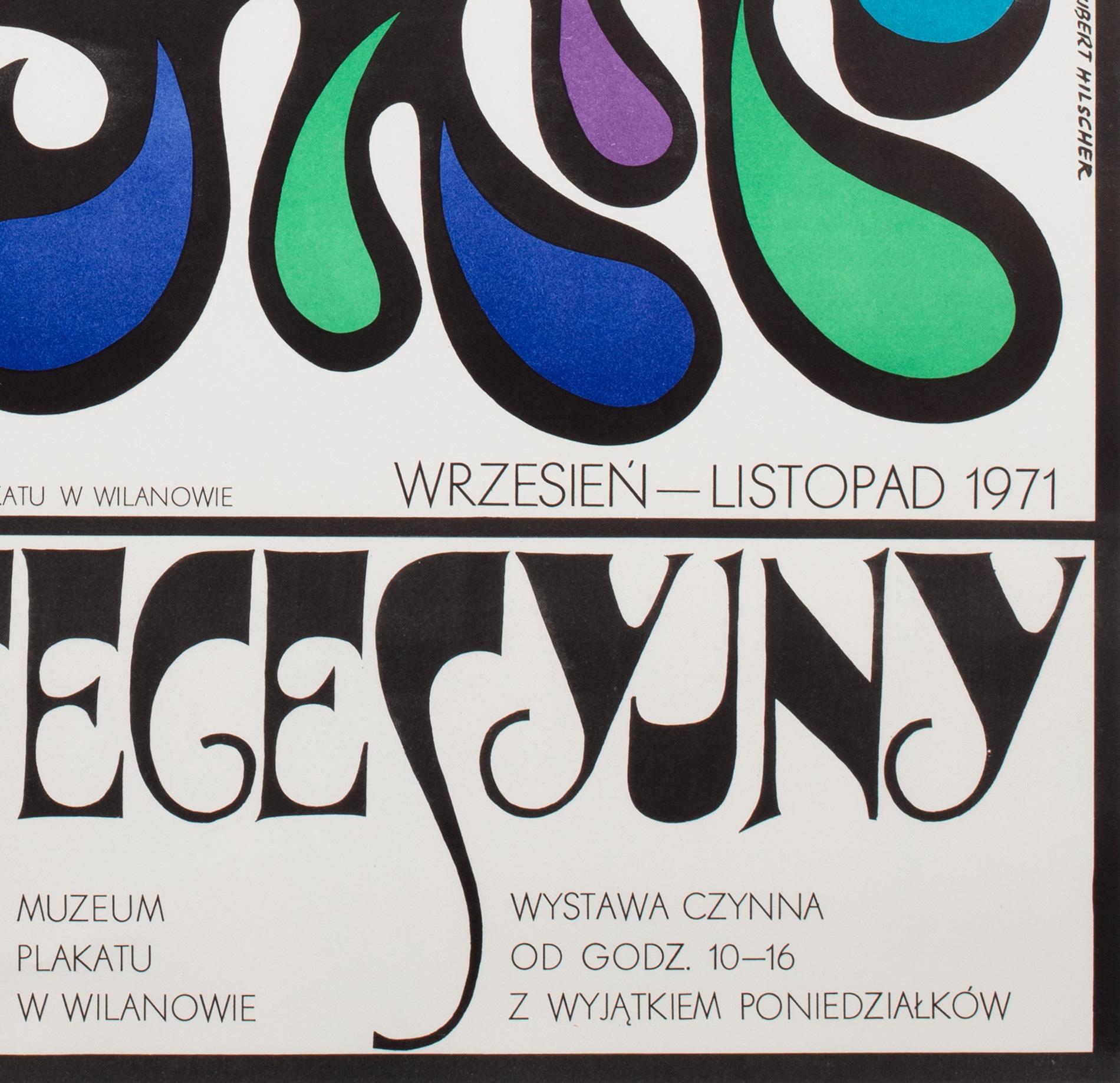Plakat Secesyjny 1971 Art Nouveau Polish Poster Museum poster, Hubert Hilscher For Sale 2