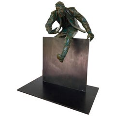 Used "Plan B" Bronze Sculpture by Jim Rennert