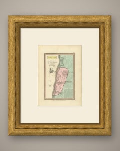 Plan of Ancient Tyre from the Book of Ezekiel, Antique Map, 1823