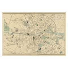 Plan of Dublin – Large Scale Victorian City Map, G.Bacon, Ordnance Atlas, 1885