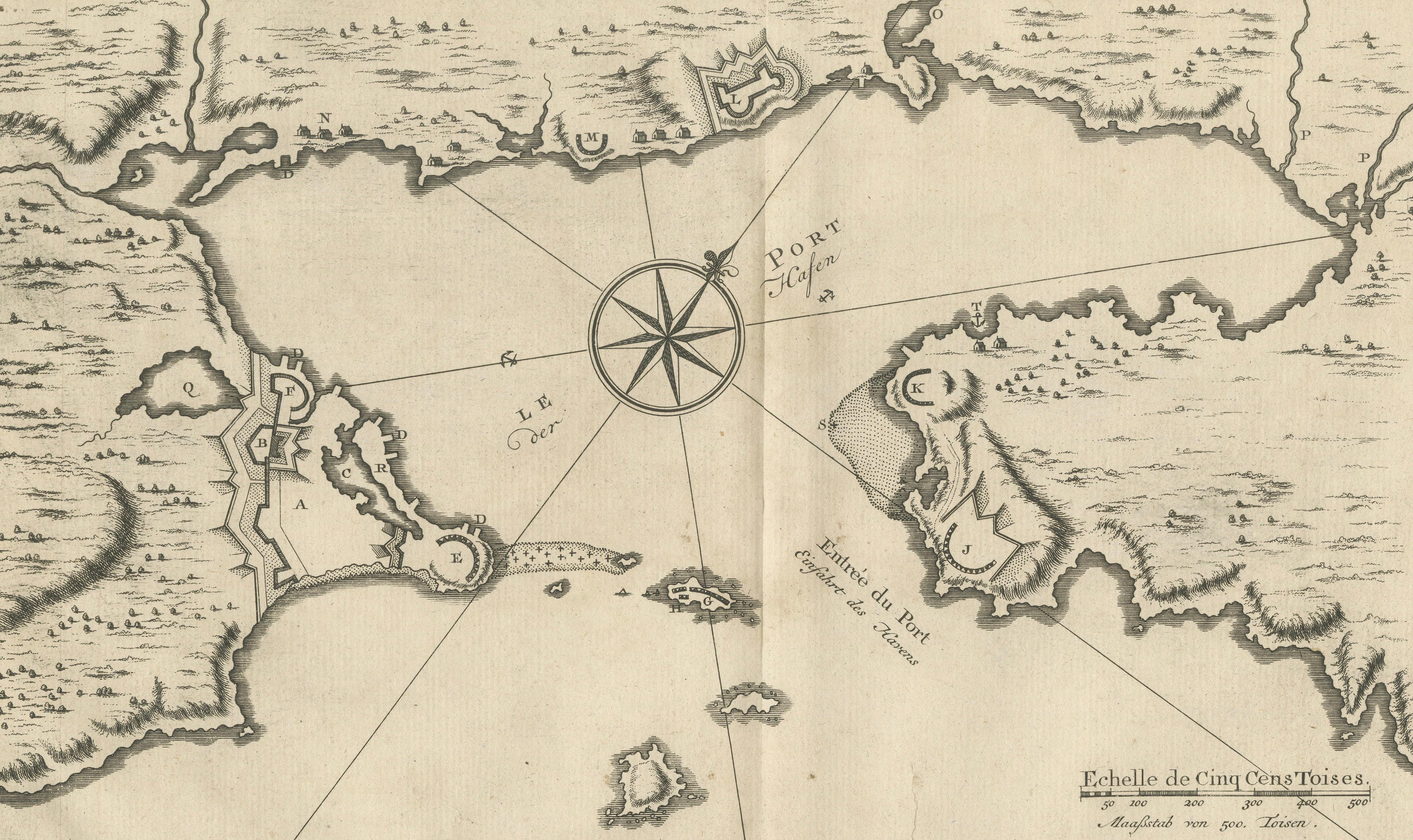 Plan of Louisbourg Harbor and Fortress, Cape Breton Island, c.1756