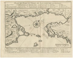 Plan of Louisbourg Harbor and Fortress, Cape Breton Island, c.1756