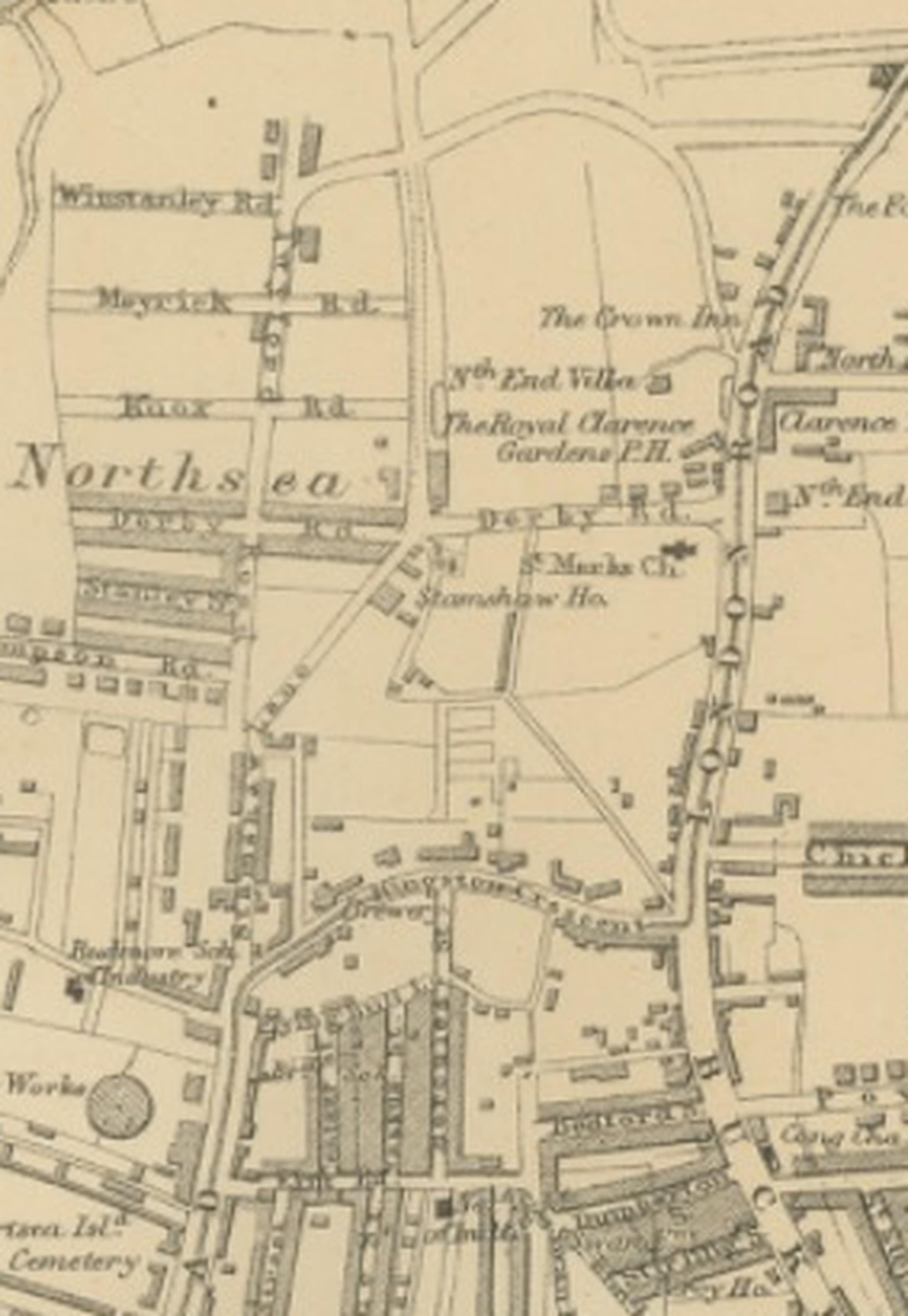 Plan of Portsmouth – Antique Town Map, George W. Bacon, Ordnance Atlas, 1885