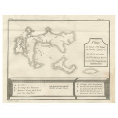 Plan de Poulo Condore (île de Côn Sơn) - Gravure française ancienne, vers 1790