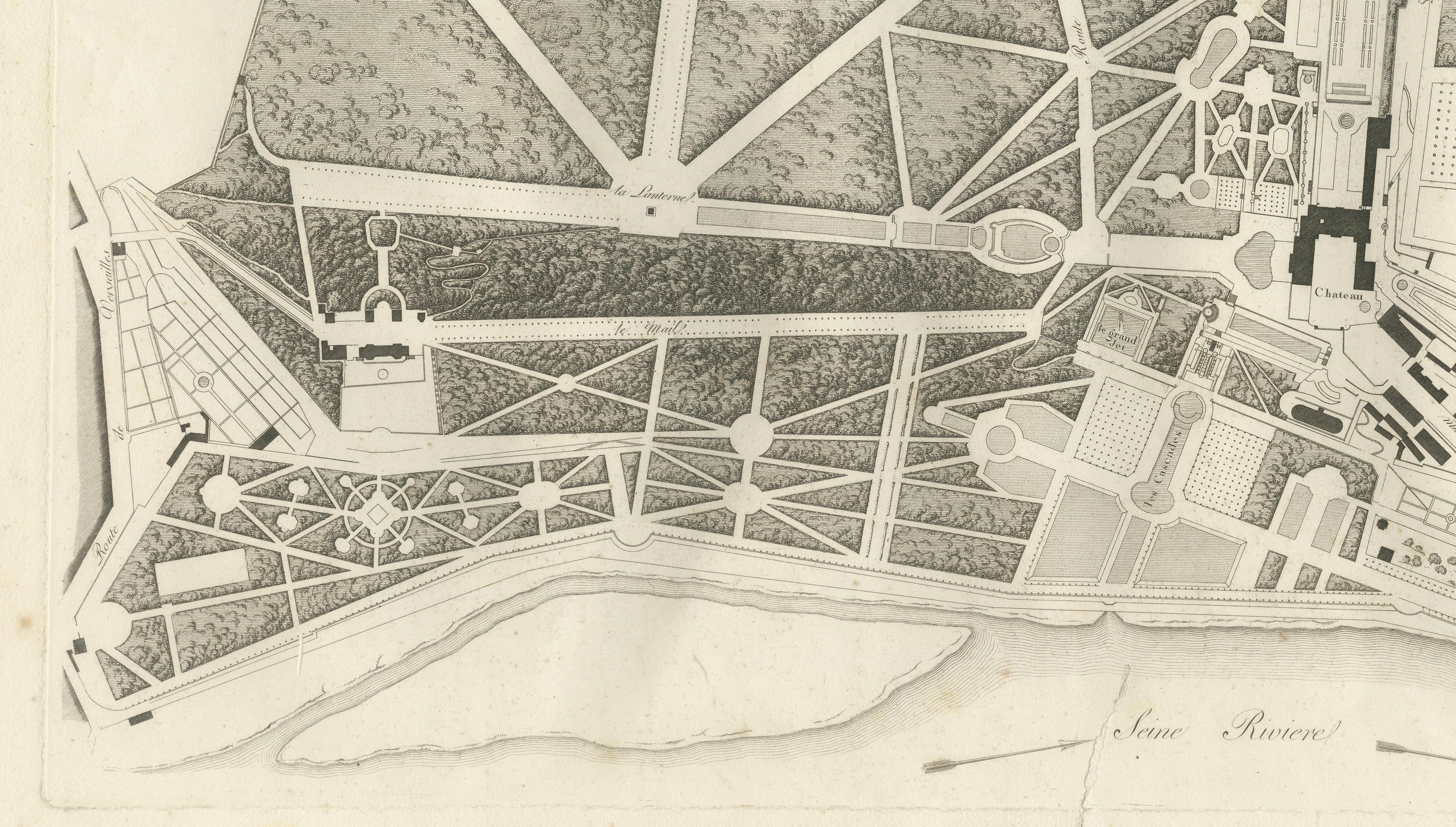 Plan of the Château and Gardens of Saint-Cloud by Baltard, Paris, 1803