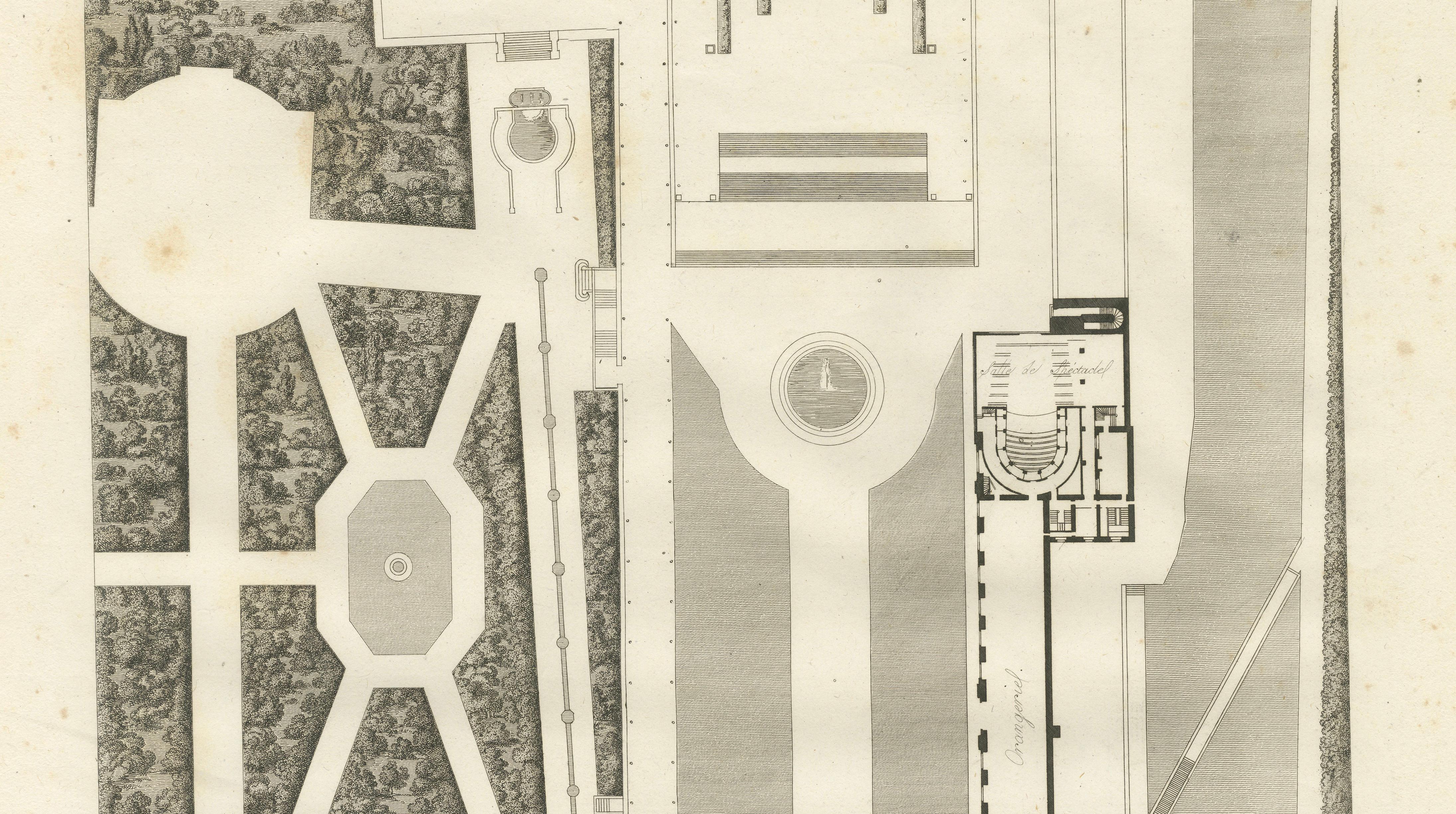 Plan of the Château de Saint-Cloud First Floor by Baltard, Paris, 1803