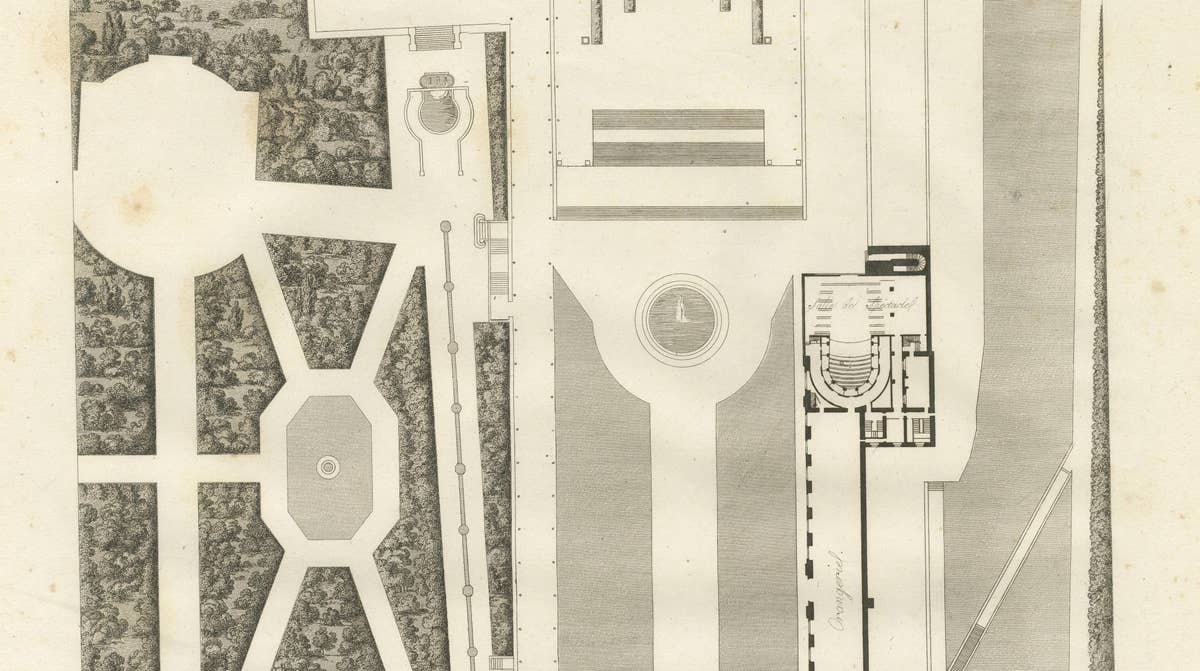 Plan of the Château de Saint-Cloud First Floor by Baltard, Paris, 1803