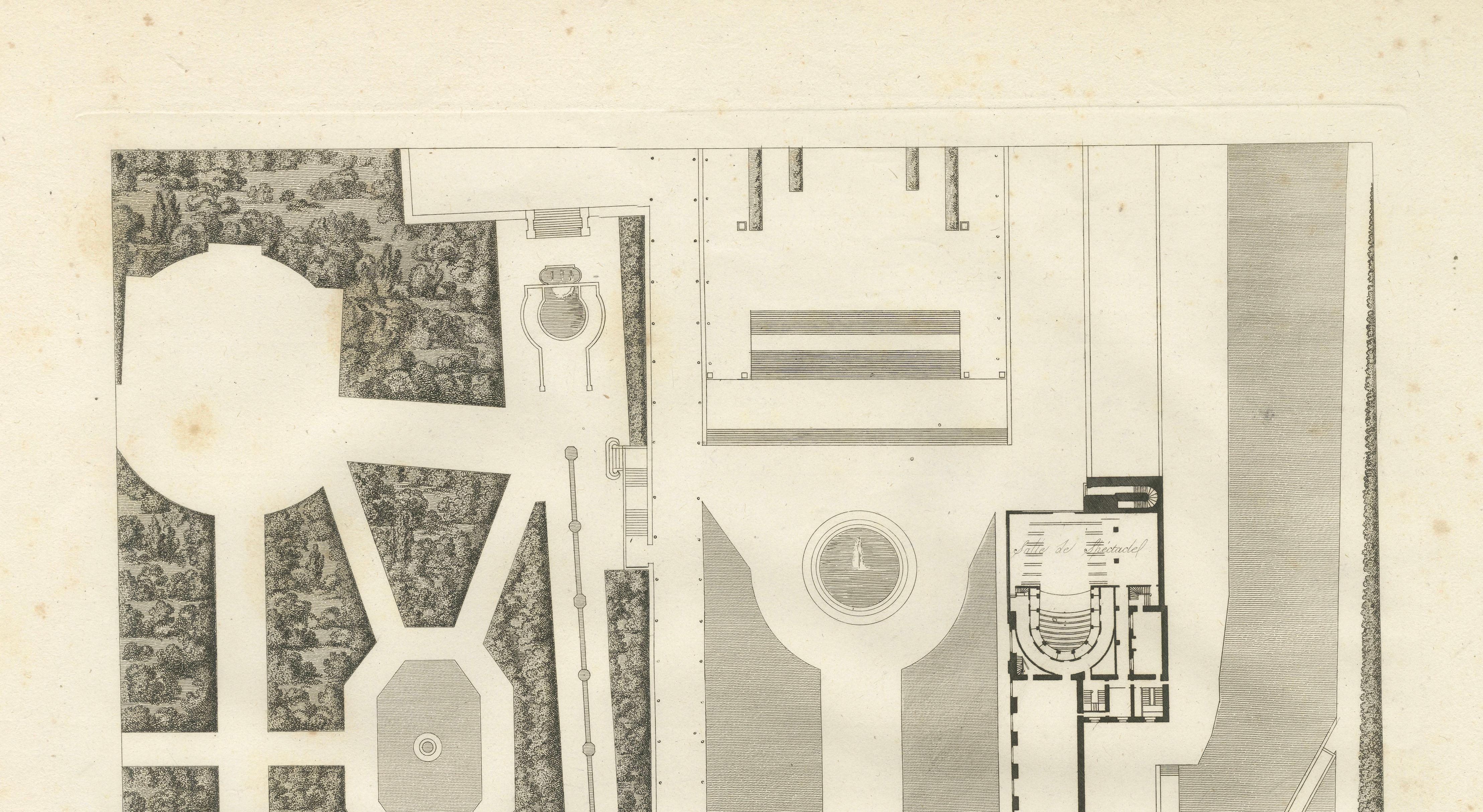 Plan of the Château de Saint-Cloud First Floor by Baltard, Paris, 1803
