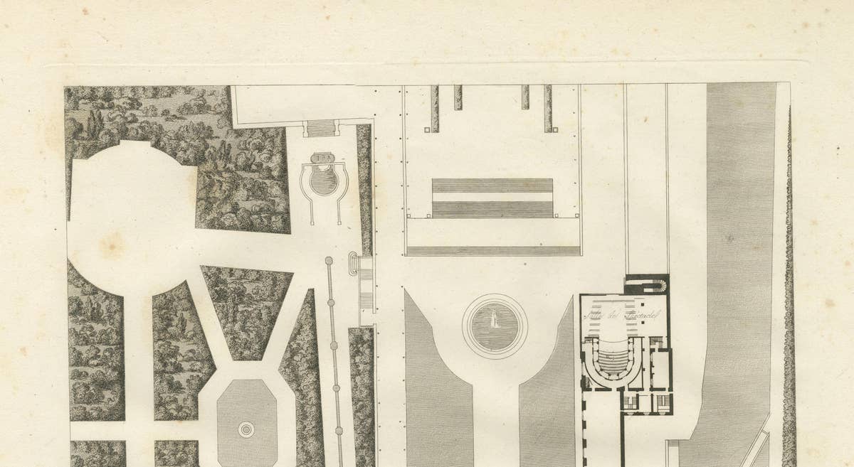 Plan of the Château de Saint-Cloud First Floor by Baltard, Paris, 1803