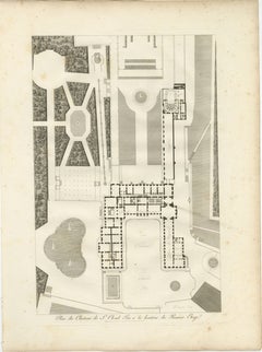 Grundriss des ersten Stockwerks des Château de Saint-Cloud von Baltard, Paris, 1803