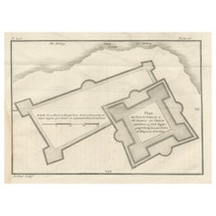 Plan du fort hollandais de Formose - Gravure ancienne des jésuites français, vers 1790