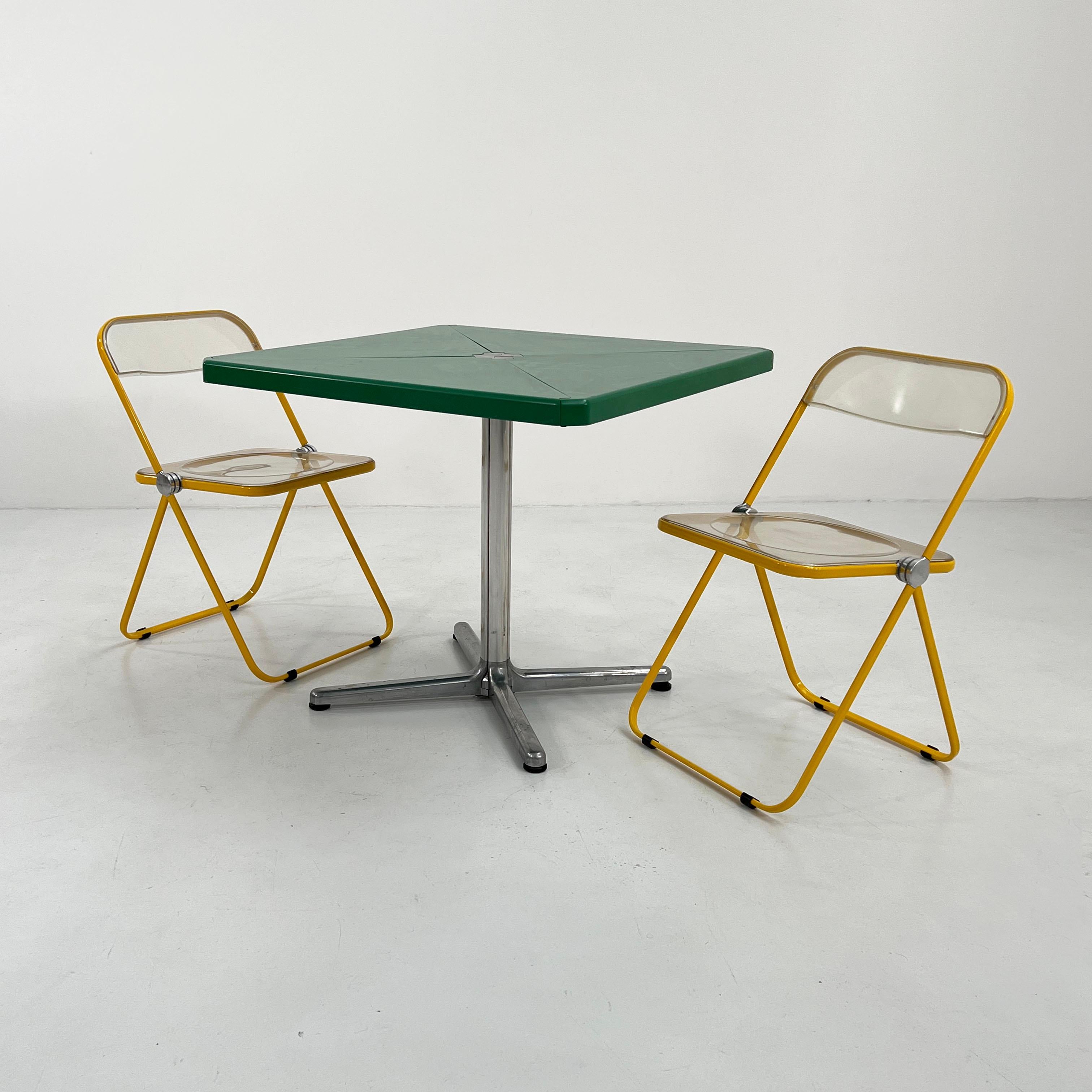 Aluminum Plana Folding Table by Giancarlo Piretti for Castelli, 1970s
