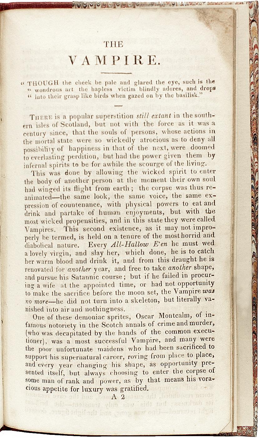 PLANCHE - The Vampire; or Bride of the isles - 1820 - FIRST AND ONLY EDITION In Good Condition For Sale In Hillsborough, NJ