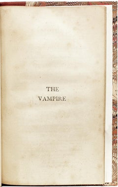 PLANCHE - The Vampire; or The Bride of The Isles - 1820 - FIRST AND ONLY EDITION