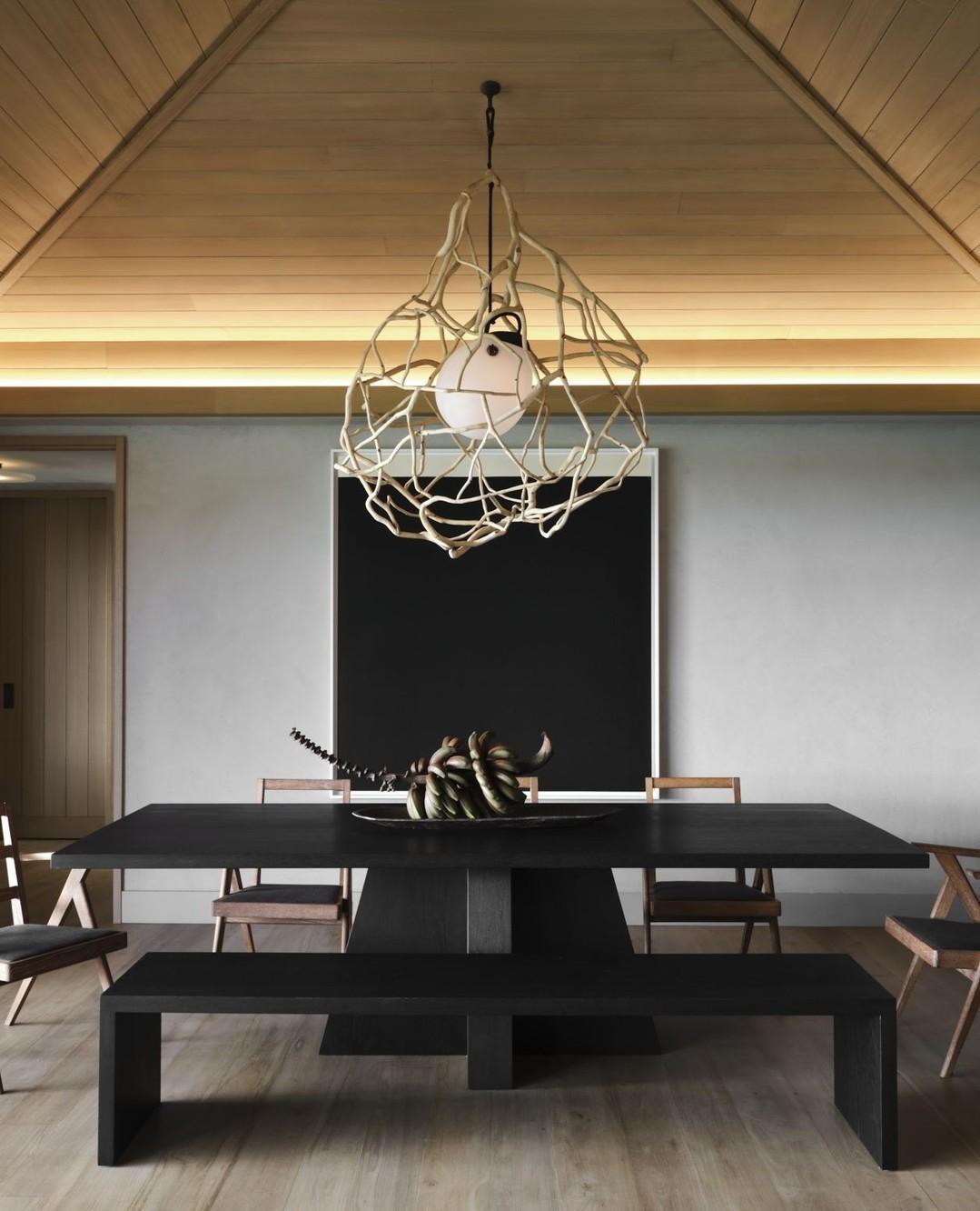 Spherical Cage Sculpted Pendant Light with Wood and Glass by Jérôme Pereira For Sale 6