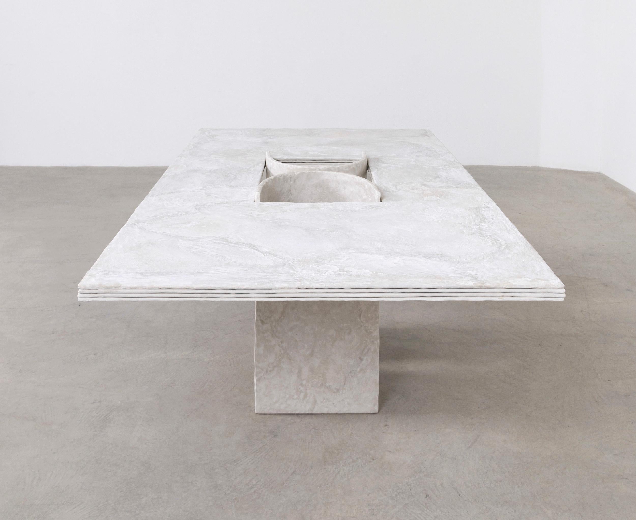 American Plane Dining Table in Cement by Bailey Fontaine, Represented by Tuleste Factory