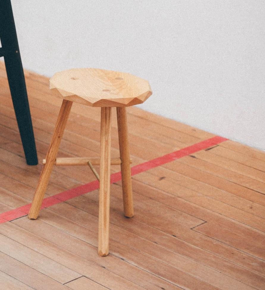 Plane Standard Stool by Temper Studio
Dimensions: D 30 x W 30 x H 45 cm.
Materials: Wood.

A family of stools in three sizes – bar, standard, and milking – these sculptural stools have myriad uses from occasional seating and bedside tables to